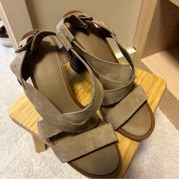 Franco Sarto Sabine Suede Leather Sandals - Picture 5 of 13